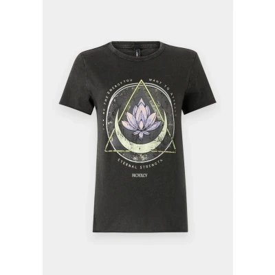 Imagen de ONLY Onllucy Life S/S Confidence Top Box Jrs Camiseta, Cloud Dancer/Print:Wild Duchess, S Mujeres