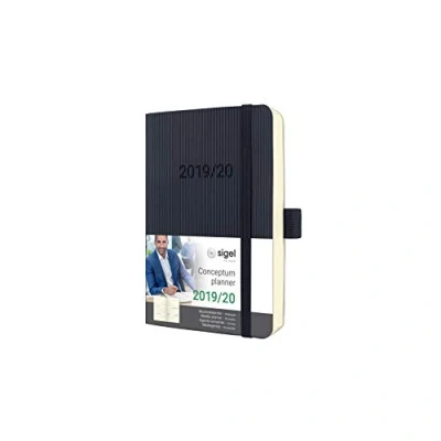 Imagen de SIGEL C2007 Agenda semanal 2019 / 2020, Conceptum, 18 meses, tapa blanda, 9,3 x 14 cm, negro