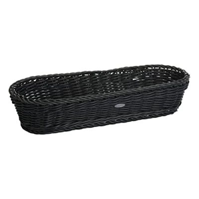 Imagen de Westmark Cesta multiusos/baguette, apta para hostelería y gastronomía, Ovalada, aprox. 40 x 16 x8 cm, fibra sintética, Saleen Edition, negro, 02051719101