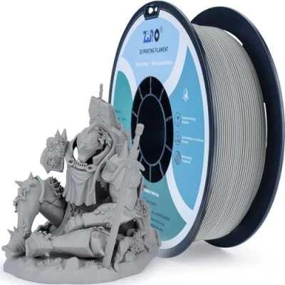 Imagen de ZIRO Filamento PLA Opaco 1.75mm, Stampante 3D da 1kg, ad Alta Tenacità, Precisione Dimensionale +/ 0.03mm, Grigio