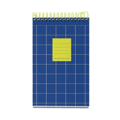 Imagen de Miquelrius Cuaderno A6, 120 Hojas cuadriculadas de 70 g/m², Cubierta cartón rígido, 4 Bandas color, Espiral, Sin taladros, cuadriculado, Papelería bonita, Bloc notas, Blue Bright