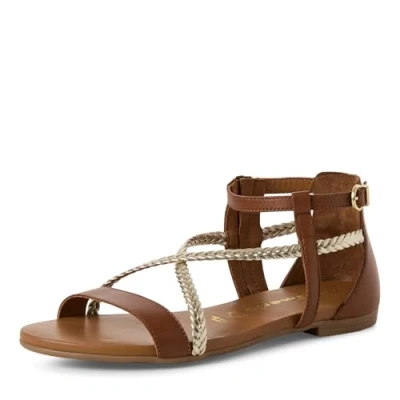 Imagen de Tamaris Sandalias tobilleras, Mujer, Talla: 41, Cognac comb Zapatos