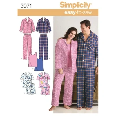 Imagen de Simplicity 3971 BB Patrones de Costura para Pijamas Tallas Especiales