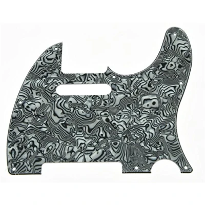 Imagen de KAISH Placa de arañazos para Fender Telecaster con carcasa negra y blanca