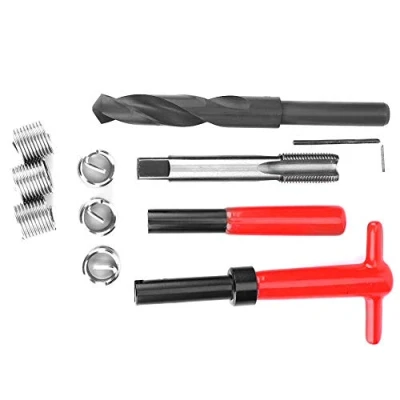 Imagen de Kit de reparación roscas 11 piezas, M16x1.5 longitud 1.5D Acero inoxidable Taladro retorcido Llave rosca Herramienta inserción roscada, Conversión unidades métricas imperiales re