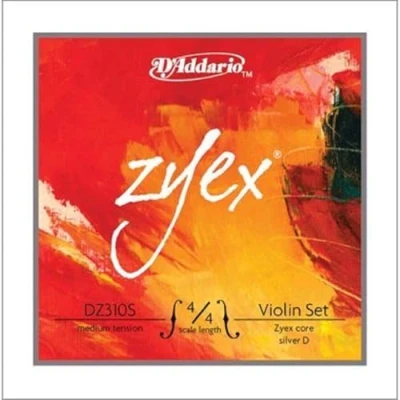Imagen de D&#039;Addario DZ310S 4/4M Zyex Silver D 4/4 Scale Medium Tension Violin String Set