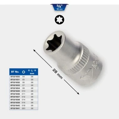 Imagen de KS TOOLS BT021840 Piezas insertables de llave cubo E18 Torx exterior
