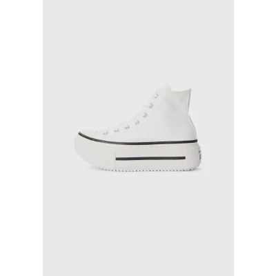 Imagen de Converse Chuck Taylor All Star Lift Double Stack Tenis para mujer, Blanco/Negro/Blanco, 3