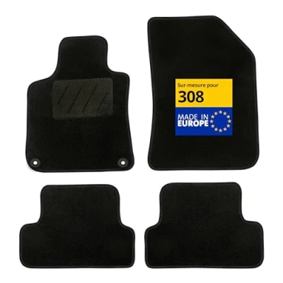 Imagen de DBS Alfombrillas A Medida para 308/308SW con Clips Antideslizantes Coche 4 Piezas