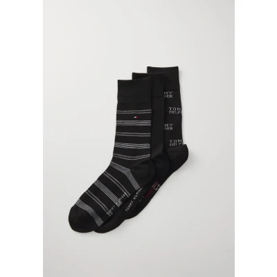 Imagen de Tommy Hilfiger MEN SOCK Giftbox Stripe 3 PACK Calcetines, Hombre, Talla: 39 42, Black