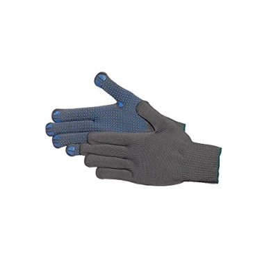 Imagen de Jah 5078 Guantes de punto (nailon, 12 pares, peso medio, talla 10), color gris