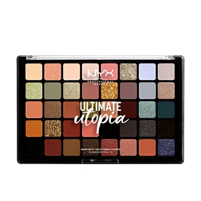 Imagen de NYX Professional Makeup Paleta de sombras ojos Ultimate Shadow Palette, Pigmentos compactos, 40 tonos mates, satinados y metalizados, Tono: Utopia