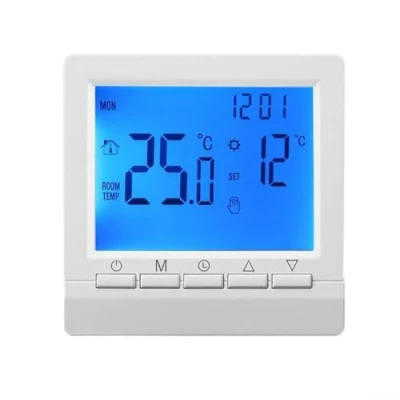Imagen de Termostato programable, controlador digital de temperatura ambiente, control inteligente con pantalla LCD grande, para el hogar, la oficina
