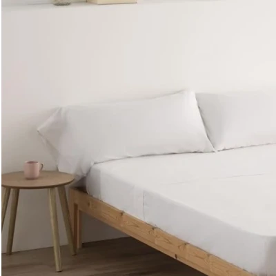 Imagen de Donegal Collections Sabanas 150 x 190 Juego de Cama Blanco Bajera, Sabana Encimera y 1 Funda Almohada Primavera Verano Estampadas Tacto Extra Suave Algodon/Poliester