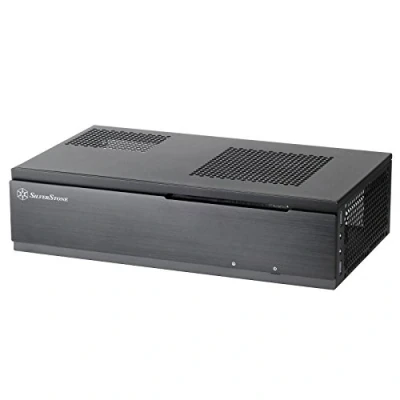 Imagen de SilverStone SST ML06B Carcasa de Ordenador silenciosa Milo Slim HTPC Mini ITX, Negro