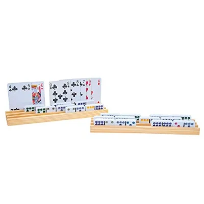 Imagen de Engelhart 4 Porta Dominó y Tarjetas de Madera 26 x 6 cm 604080