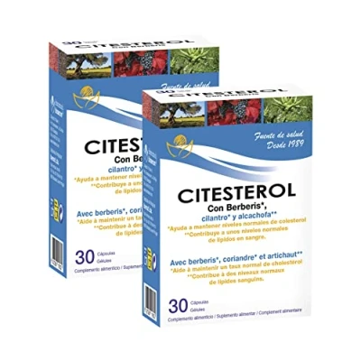 Imagen de Herbetom Bioserum Pack de 2 Citesterol 30 cápsulas Con levadura arroz rojo colesterol berberina, cilantro, alcachofa y coenzima q10 Ayuda a mantener niveles normales