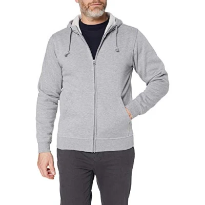 Imagen de CliQue Basic Full Zip Hoody Sudadera con Capucha, Gris (Grey Melange 95), L para Hombre