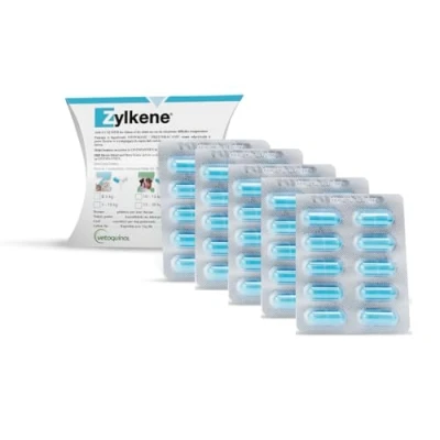 Imagen de Vetoquinol Zylkene 225 mg Complemento alimenticio para perros y gatos con ansiedad 5 x 10 Kps.