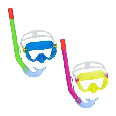 Imagen de BESTWAY Máscara de Snorkel con Doble Tubo Flowtech L/XL 42x22,5x16,5 cm Multicolor
