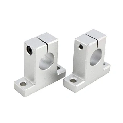 Imagen de 2pcs Soporte de eje riel lineal 16 mm óptico vertical guía para aleación aluminio SK16