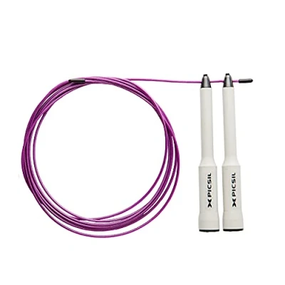 Imagen de Picsil Sphinx Speed Rope, Comba Ligera y Resistente Para Cross Training, Fitness, Boxeo, Cuerda Saltar Profesional con Doble Rodamiento, Materiales Premium (Blanco)
