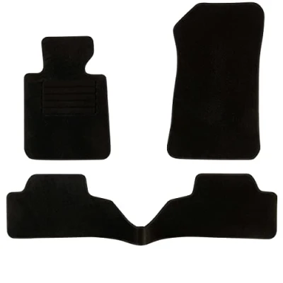 Imagen de DBS 1763961 Alfombrillas de coche A medida para 3 uds. Antideslizante Moqueta en negro 900 g/m² Aspecto terciopelo Modelo Star
