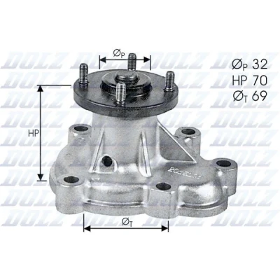 Imagen de DOLZ O131 Bomba de agua OPEL: Corsa B Hatchback, Astra F CC, A CC