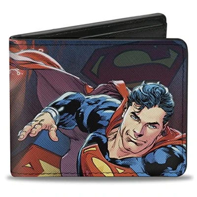 Imagen de Buckle Down Hebilla hacia Abajo Accesorio de Viaje Billetera Plegable, Multicolor, 4.0&quot; x 3.5&quot; para Hombre