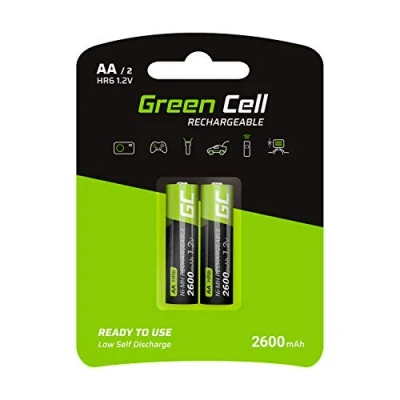 Imagen de Pilas Recargables GREENCELL AA 2600 MAH (2 PCS)