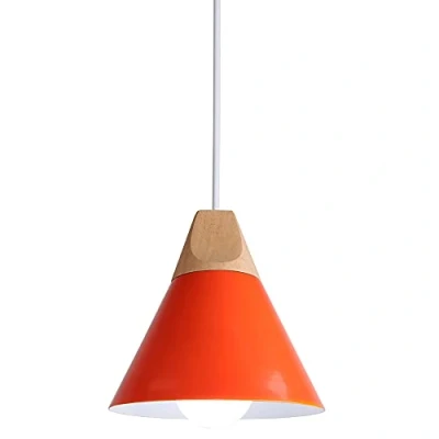 Imagen de Hongho E27 Lámpara Colgante Nórdico Lampara de Techo LED Iluminación Moderna 60W 220V (Naranja)