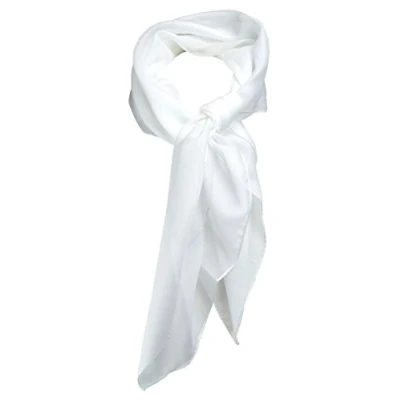 Imagen de TigerTie Pañuelo de gasa fina para mujer, color liso, 58 x cm, Blanco., Talla única