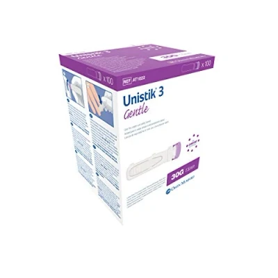 Imagen de Lancetas de Seguridad Unistik® 3 Suave 100 uds Medición Diabetes Análisis Glucosa