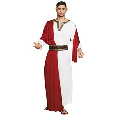 Imagen de Boland 29943 Cäsar Disfraz de Emperador Romano Julio César para Adulto, color blanco/rojo, 50/52 eu (Ciao Srl 29943)