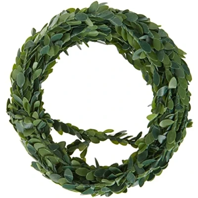 Imagen de Rayher Guirnalda hojas artificiales de decoración, verde, 5 m, aprox. 1 cm ø, con alambre, 5107300