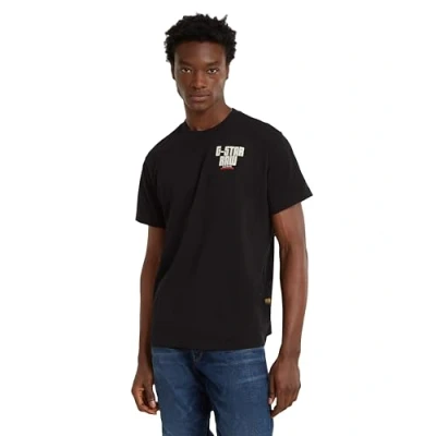 Imagen de G STAR RAW Engine Back Talla Loose R T Camiseta, Negro Dk Black D24690 c336 6484, XL para Hombre