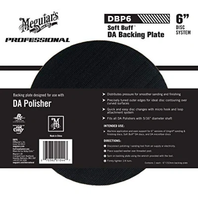 Imagen de Meguiar’s DBP6 6&quot; DA Backing Plate Pair with Foam or Microfiber Pads for Dual Action Polishing