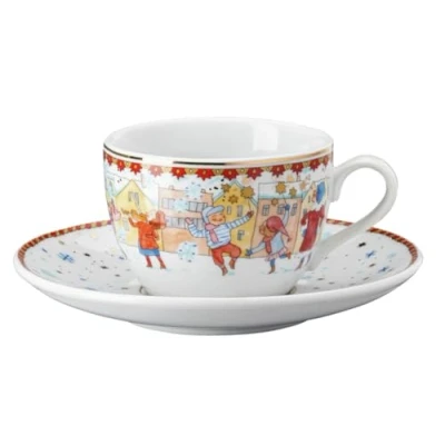 Imagen de Hutschenreuther Colección de 23 longitudes navideñas Cappuccinota. 2 piezas.
