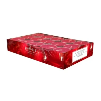 Imagen de pajoma Duftteelichte in Aluminiumhülle Velas aromáticas, Rojo, 3.5 cm, 30
