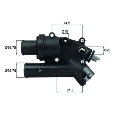 Imagen de MAHLE ORIGINAL TH 46 83 Termostato, refrigerante con junta PEUGEOT: 407 Berlina, 807, 607 CITROËN: C5 3, II Hatchback, C8