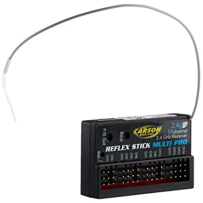 Imagen de Carson 500501540 Receptor de 14 Canales Multi Reflex Stick Pro, 2.4 GHz