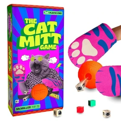 Imagen de The Cat Mitt Game Hiss Terically divertido juego de fiesta para toda la familia. Sin plástico, mesa ecológico, guante horno, noche juego, mesa, estrategia, familia divertida, verano,