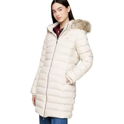 Imagen de Tommy Jeans Essential Abrigo de plumas, Mujer, Talla: Large, Newsprint