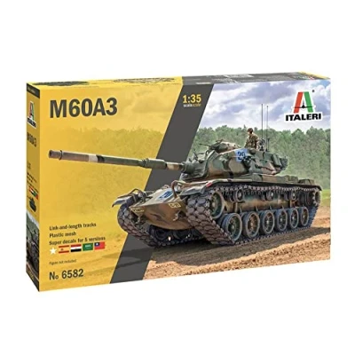 Imagen de Italeri M60A 3 Kampfpanzer American,Army 6582 1:35 Tanque de Batalla Principal Modelo Suelo, Hobby, Pegado, Kit plástico, detallado, Multicolor, Talla única
