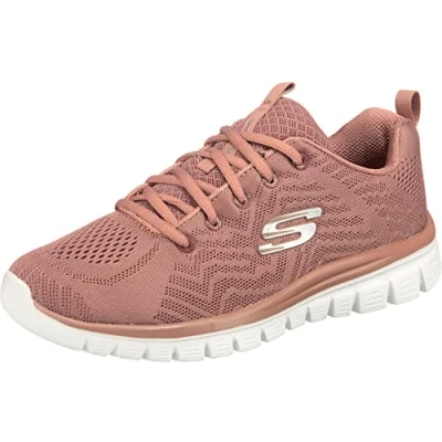 Imagen de Skechers Graceful Get Connected, Zapatillas Mujer, Black Mesh White Trim, 35 EU