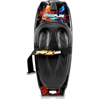 Imagen de SereneLife Plancha kneeboard, Tabla, Correa Ajustable para Boogie de Rodillas, Surf. Color Negro/Rojo