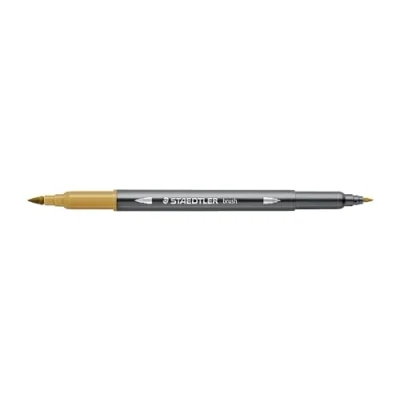 Imagen de Staedtler aquarell Journey 3001 790 Rotulador de doble fibra (punta fina y punta flexible, 10 rotuladores umbra)