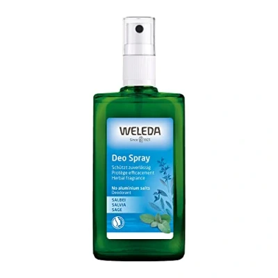 Imagen de Weleda Desodorante Spray Salvia, Neutraliza los Olores Corporales Desagradables, 100% Natural, Sin Sales de Aluminio, con Aroma Herbal y Fragancia Larga Duración, Vegano 100 ml