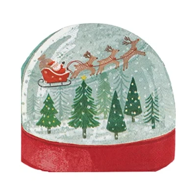 Imagen de Ginger Ray Snow Globe Servilletas de papel para fiesta, 16 unidades