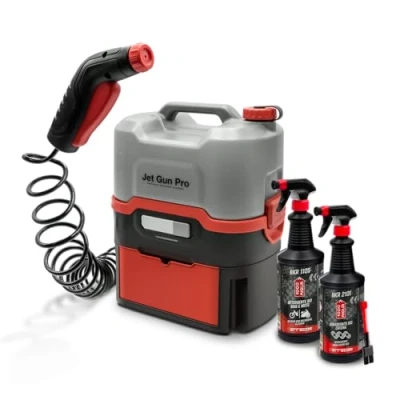 Imagen de ERRECOM 1000 Miglia Kit Limpieza Bici Bio: Jet Gun Pro+ Hidrolimpiadora Portátil con Batería y Depósito de Agua 8L, BKR 1105 Detergente Bike Bio 1L, 2101 Desengrasante Cadena 1L + Spray